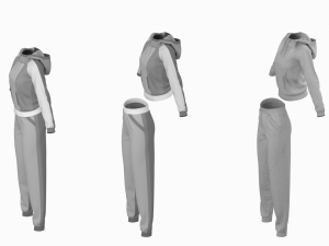 Woman Sportswear 12 High Poly Base Mesh Model 3D