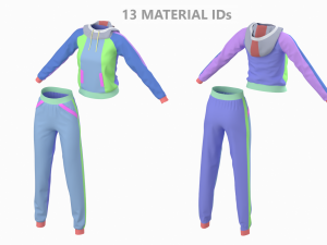Woman Sportswear 12 High Poly Base Mesh Model 3D