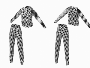 Woman Sportswear 12 High Poly Base Mesh Model 3D