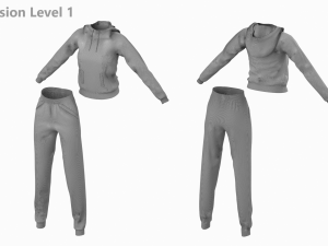Woman Sportswear 12 High Poly Base Mesh Model 3D