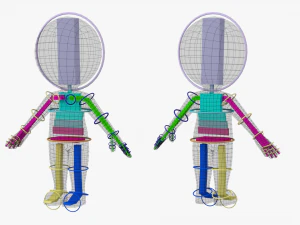 Cute Stickman In A-Pose CAT Rig 3D Model