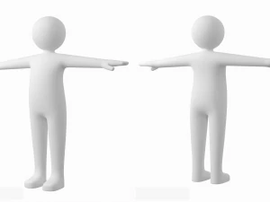 Stickman maschio adulto nella posa a T Modello 3D