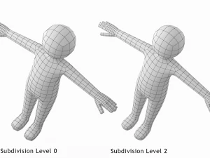 Stickman maschio adulto nella posa a T Modello 3D