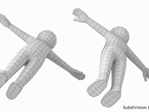 Adult Male Stickman in T-Pose Modèle 3D