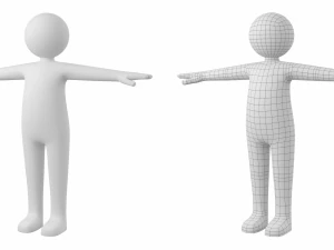 Stickman in T-Pose 3D Model
