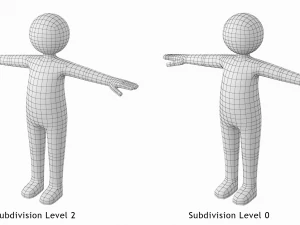 Stickman in T-Pose 3D Model