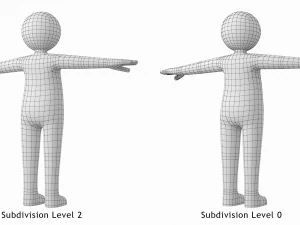 Stickman in T-Pose 3D Model