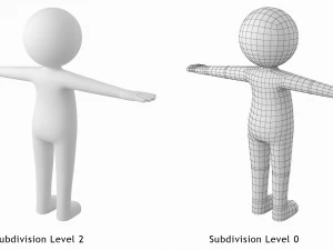 Adult Stickman 180cm CAT Rig 3D Model