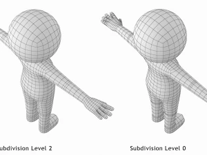 Adult Stickman 180cm CAT Rig 3D Model