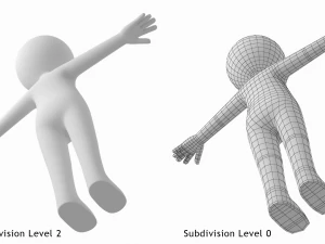 Adult Stickman 180cm CAT Rig 3D Model