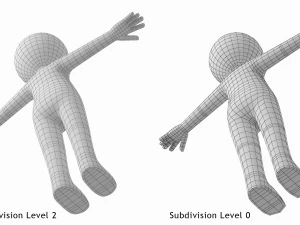 Adult Stickman 180cm CAT Rig 3D Model