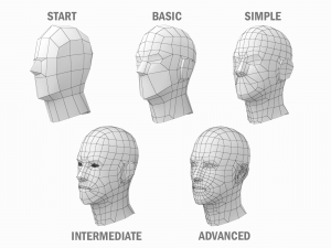Natural Male in A-Pose in 5 Topologies Modelo 3D