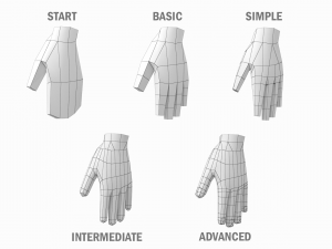 Natural Male in A-Pose in 5 Topologies Modelo 3D
