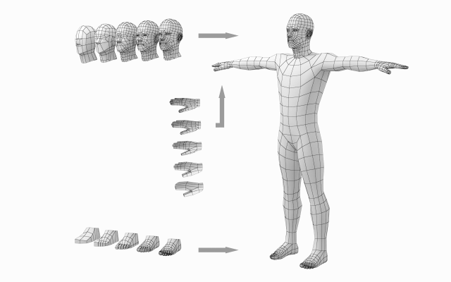 Adult Male Stickman in T-Pose 3D मॉडल in कार्टून 3DExport