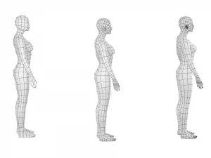 A-Pose Base Mesh'te Doğal Kadın 3D Model