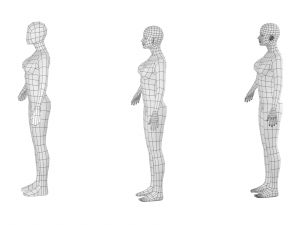 Natural Female in A-Pose Base Mesh Model 3D