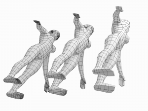 Natural Female in A-Pose Base Mesh Model 3D