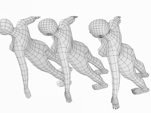 Natural Female in A-Pose Base Mesh Model 3D