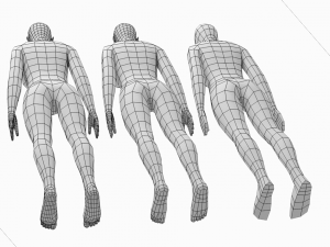 Natural Female in Rest Pose Base Mesh Modello 3D