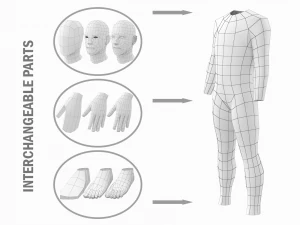 Natural Female and Male Base Mesh SUPER BUNDLE 3D Model