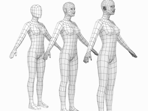 Natural Female and Male Base Mesh SUPER BUNDLE 3D मॉडल