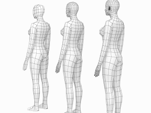 Natural Female and Male Base Mesh SUPER BUNDLE 3D मॉडल