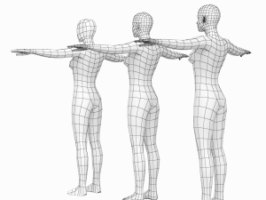 Natural Female and Male Base Mesh SUPER BUNDLE 3D मॉडल