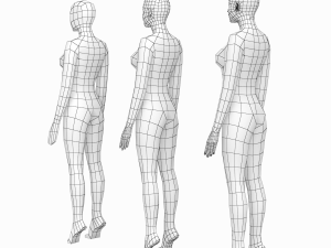 Natural Female and Male Base Mesh SUPER BUNDLE 3D मॉडल