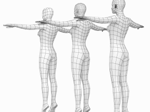 Natural Female and Male Base Mesh SUPER BUNDLE 3D मॉडल