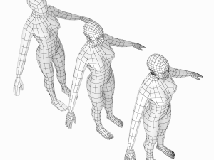 Natural Female and Male Base Mesh SUPER BUNDLE 3D मॉडल