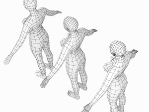 Natural Female and Male Base Mesh SUPER BUNDLE 3D मॉडल