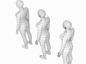 Natural Female and Male Base Mesh SUPER BUNDLE 3D मॉडल