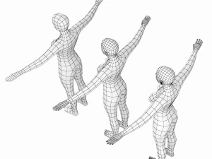 Natural Female and Male Base Mesh SUPER BUNDLE 3D Model