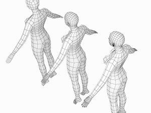 Natural Female and Male Base Mesh SUPER BUNDLE 3D मॉडल