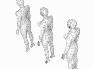 Natural Female and Male Base Mesh SUPER BUNDLE 3D मॉडल