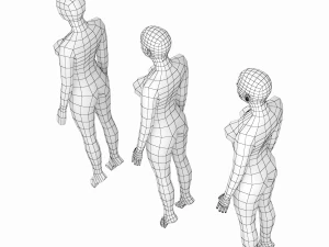 Natural Female and Male Base Mesh SUPER BUNDLE 3D Model