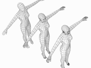 Natural Female and Male Base Mesh SUPER BUNDLE 3D मॉडल