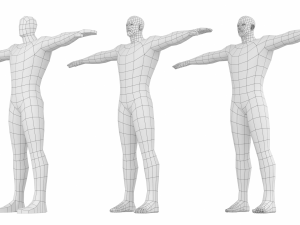 Hero Male in T-Pose Base Mesh Modelo 3D