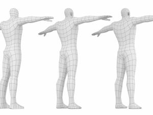 Hero Male in T-Pose Base Mesh Modelo 3D