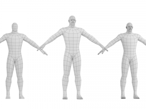 Hero Male in A-Pose Base Mesh Modello 3D
