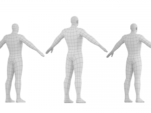 Hero Male in A-Pose Base Mesh Modello 3D