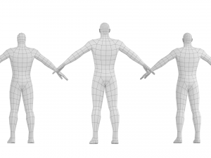 Hero Male in A-Pose Base Mesh Modello 3D