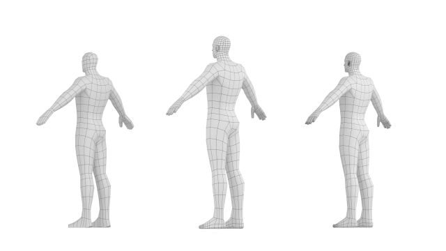 Realistic Body Base Mesh Set Modelo 3D in Anatomia 3DExport