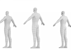 Hero Male in A-Pose Base Mesh Modello 3D
