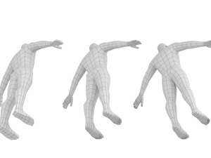 Hero Male in A-Pose Base Mesh Modello 3D