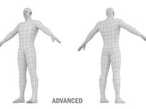 Hero Male in A-Pose Base Mesh Modello 3D