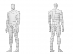 Male Hero in Three Poses Base Mesh 3D Model