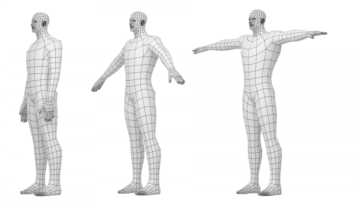 Child Stickman in T-Pose 3D Model in Fantasy 3DExport