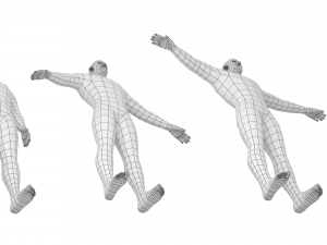Male Hero in Three Poses Base Mesh Modelo 3D