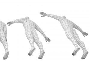 Male Hero in Three Poses Base Mesh Modelo 3D